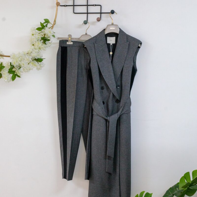 Completo soprabito a gilet e pantalone shiki